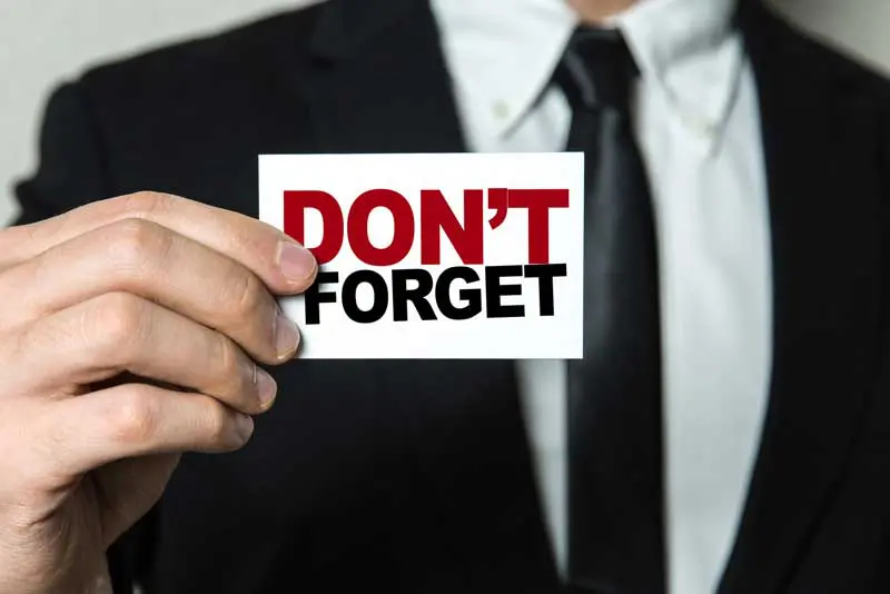 don't forget